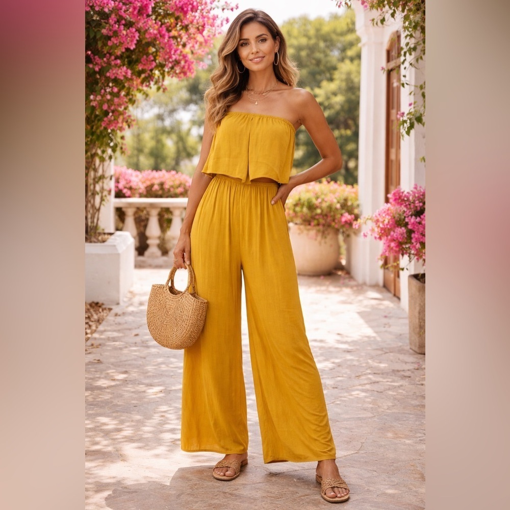 NAKED ZEBRA Mustard Jumpsuit zs M